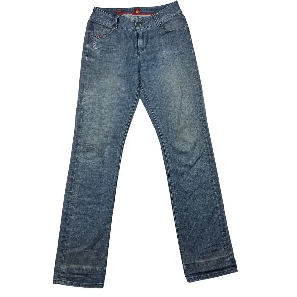 Vintage Sasson Hustle Jeans Womens 4 Straight Leg Low Rise Denim Ooh La La 1980s